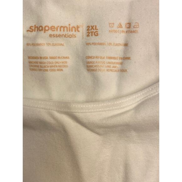 Brand New Shapermint Essentials Women's Size 2XL White Shaping Top Shapewear - Picture 4 of 5
